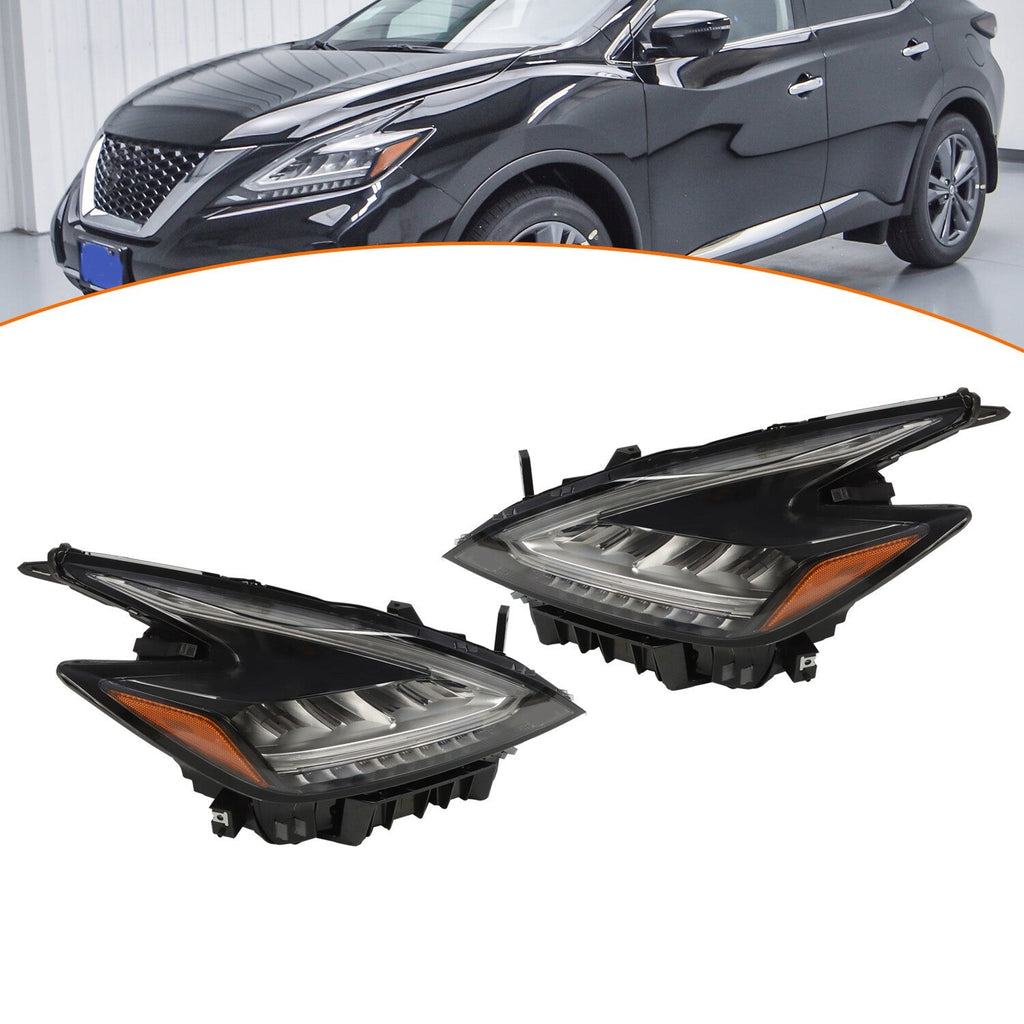 LED Headlight Pair for 2019-2021 Nissan Murano Driver & Passenger Side