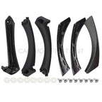 6Pcs Black Inner Door Handle Pull Trim Cover for BMW E90 2006-2011