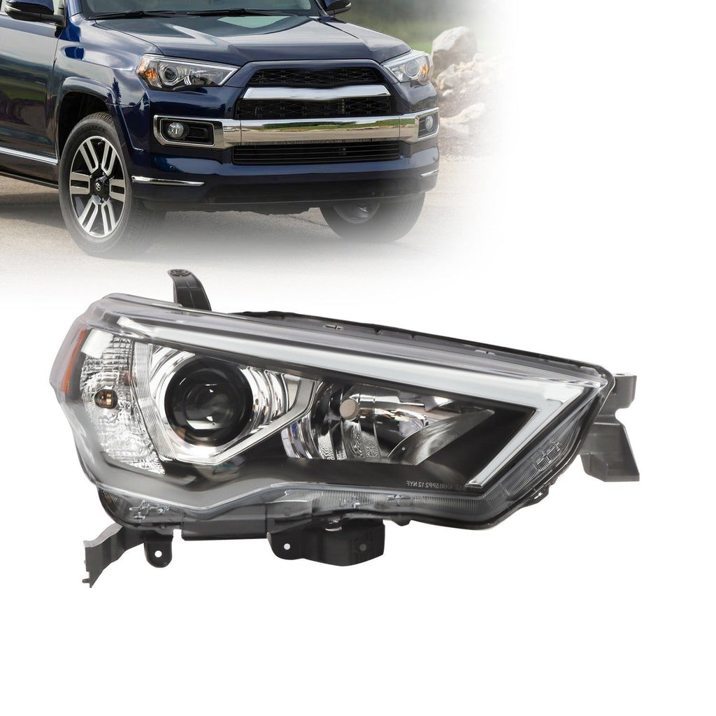 Black Front Headlight Right Side Replacement for 2021-2023 Toyota 4Runner