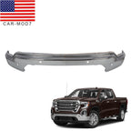 Chrome Front Bumper Face Bar w/ Sensor Holes for 2019-2021 GMC Sierra 1500