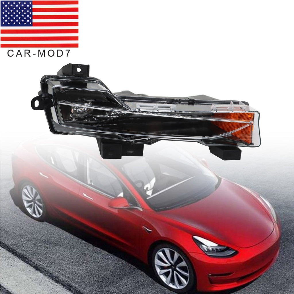 Right Fog Light DRL Bumper Lamp for 2017-2023 Tesla Model 3/Y Passenger Side