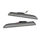 Clear Lens White LED Rear Side Marker Signal Lights for 2015-21 Ford Mustang