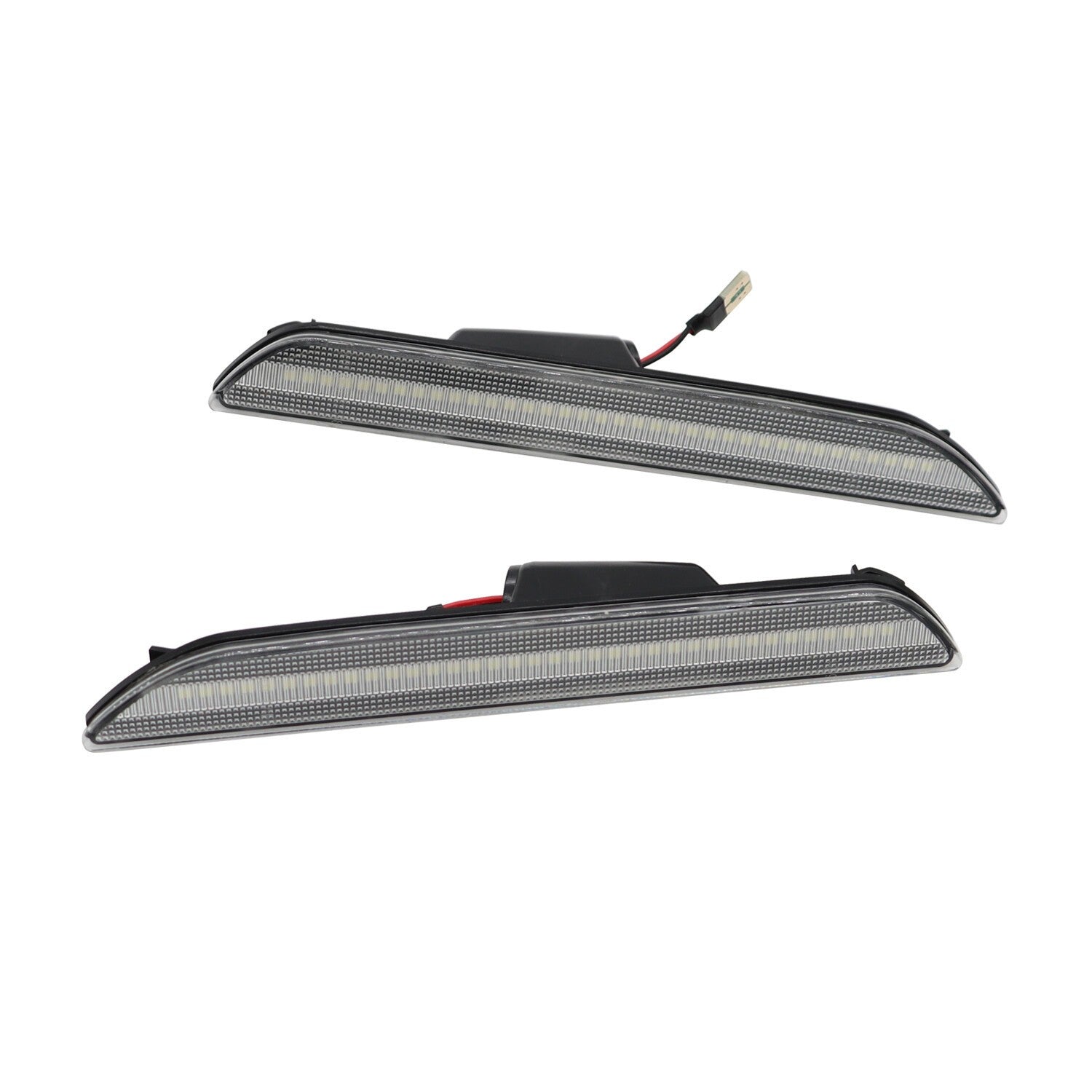 Clear Lens White LED Rear Side Marker Signal Lights for 2015-21 Ford Mustang