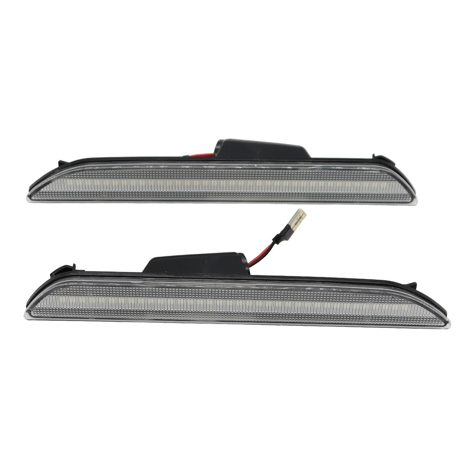 Clear Lens White LED Rear Side Marker Signal Lights for 2015-21 Ford Mustang