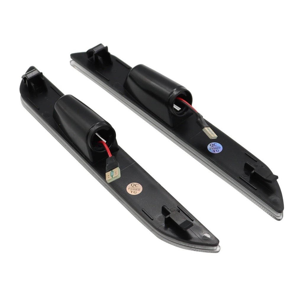 Clear Lens White LED Rear Side Marker Signal Lights for 2015-21 Ford Mustang