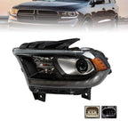 Black HID Left Driver Headlight for Dodge Durango 2016-2020