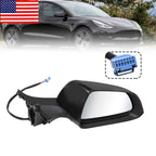 Black Right Side Mirror for Tesla Model 3 2017-2023 Power Fold Heated Memory