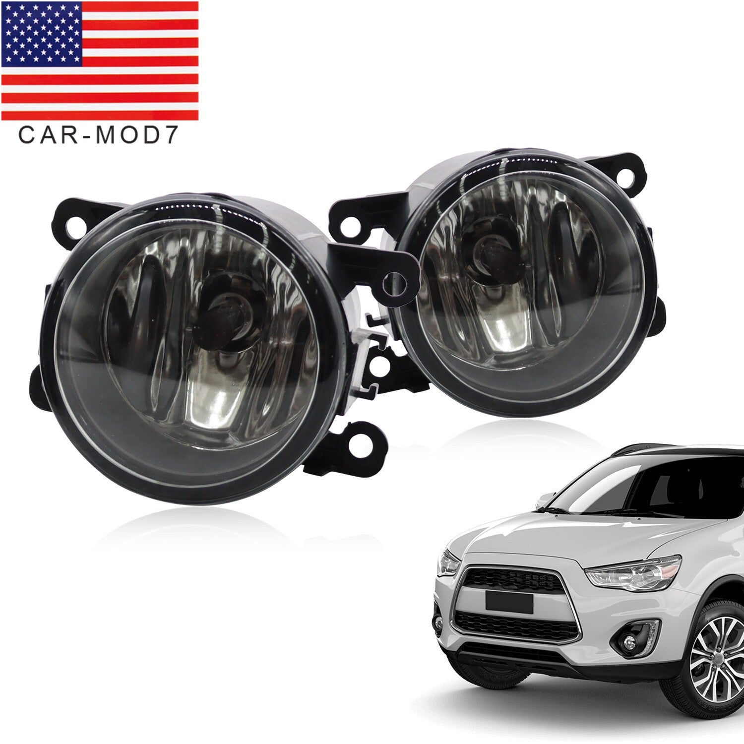Mitsubishi Outlander Sport ASX RVR Bumper Fog Lamp Driving Light w/Bulbs