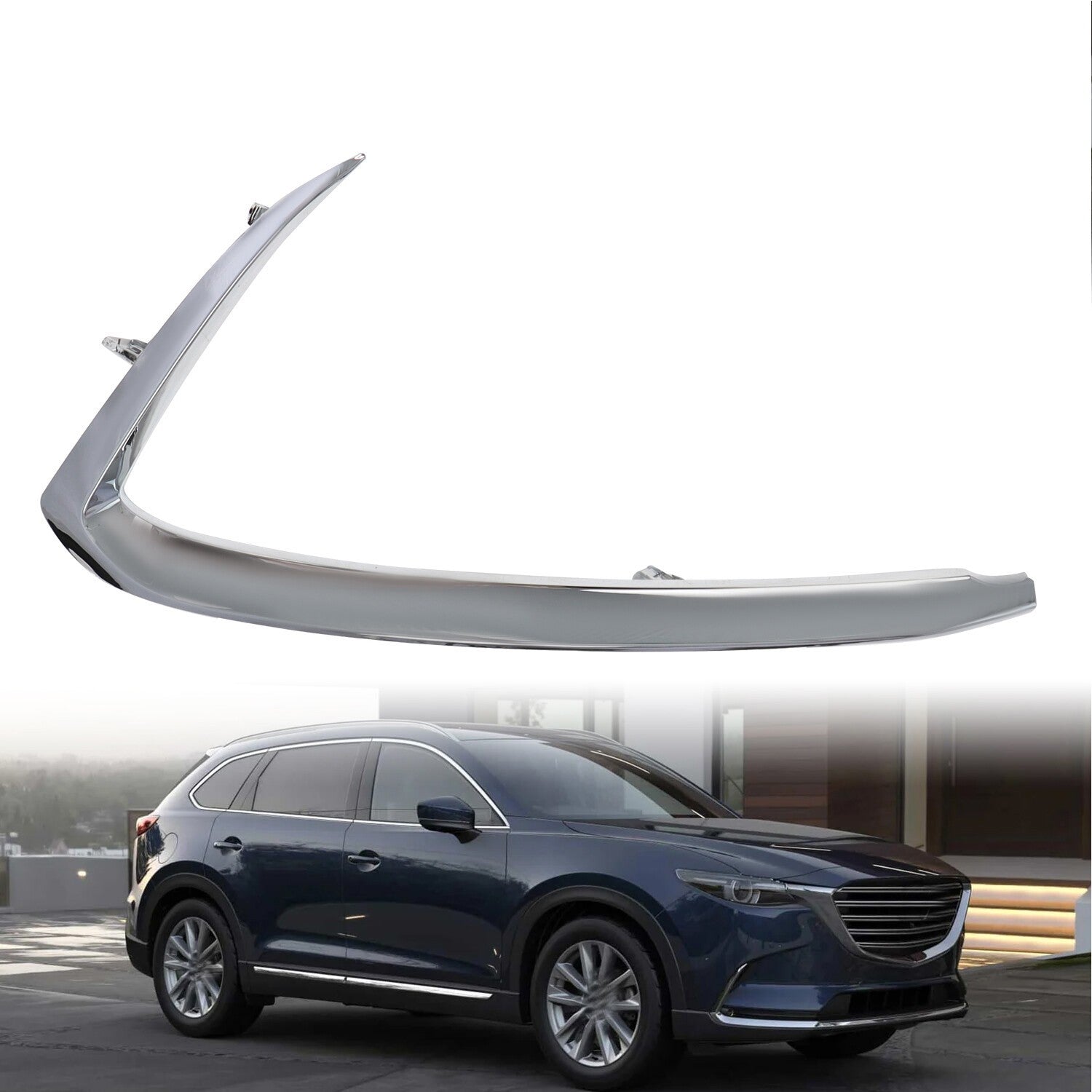 Chrome Front Passenger Lower Bumper Trim Molding for 2016-2023 Mazda CX-9