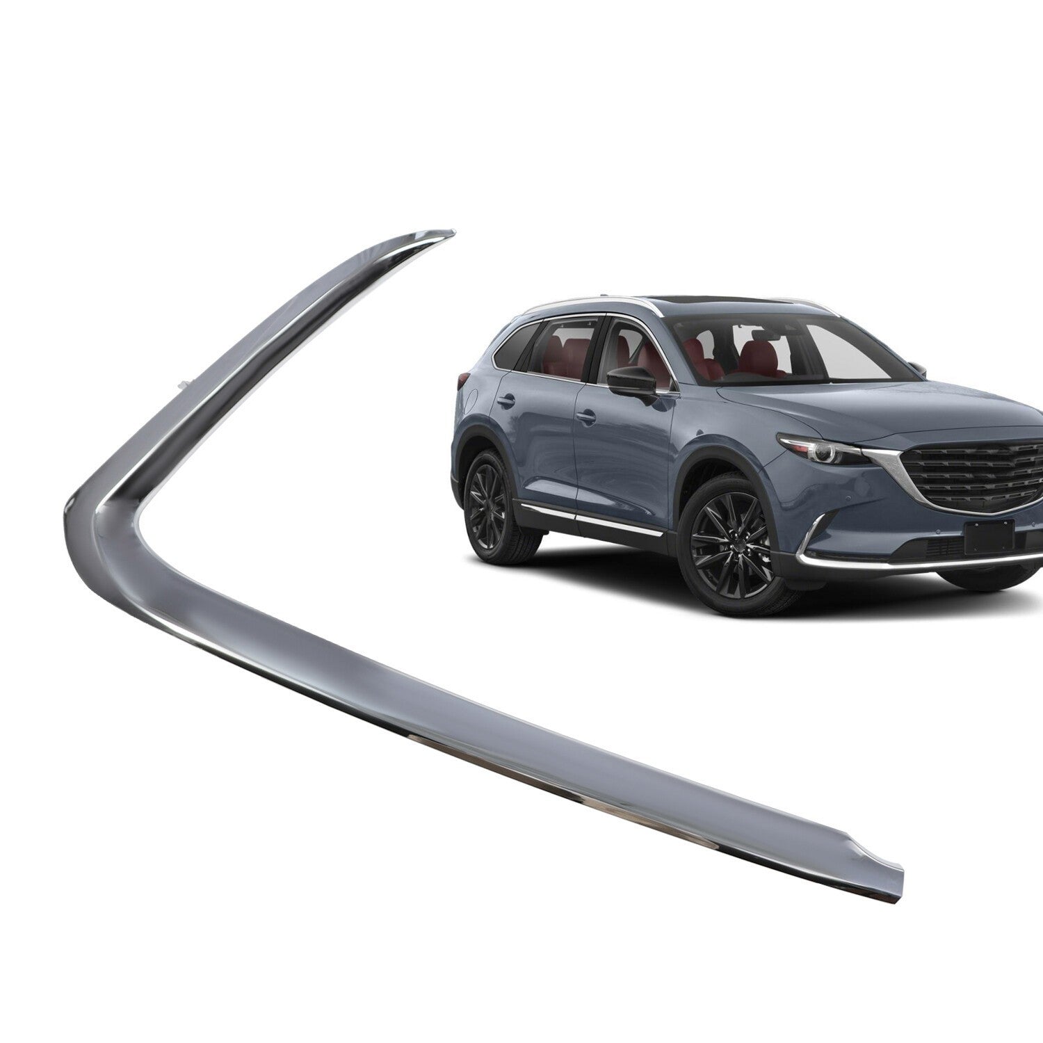 Chrome Front Passenger Lower Bumper Trim Molding for 2016-2023 Mazda CX-9