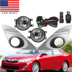 Bumper Fog Light with Chrome Cover for 2012-2014 Toyota Camry L LE XLE
