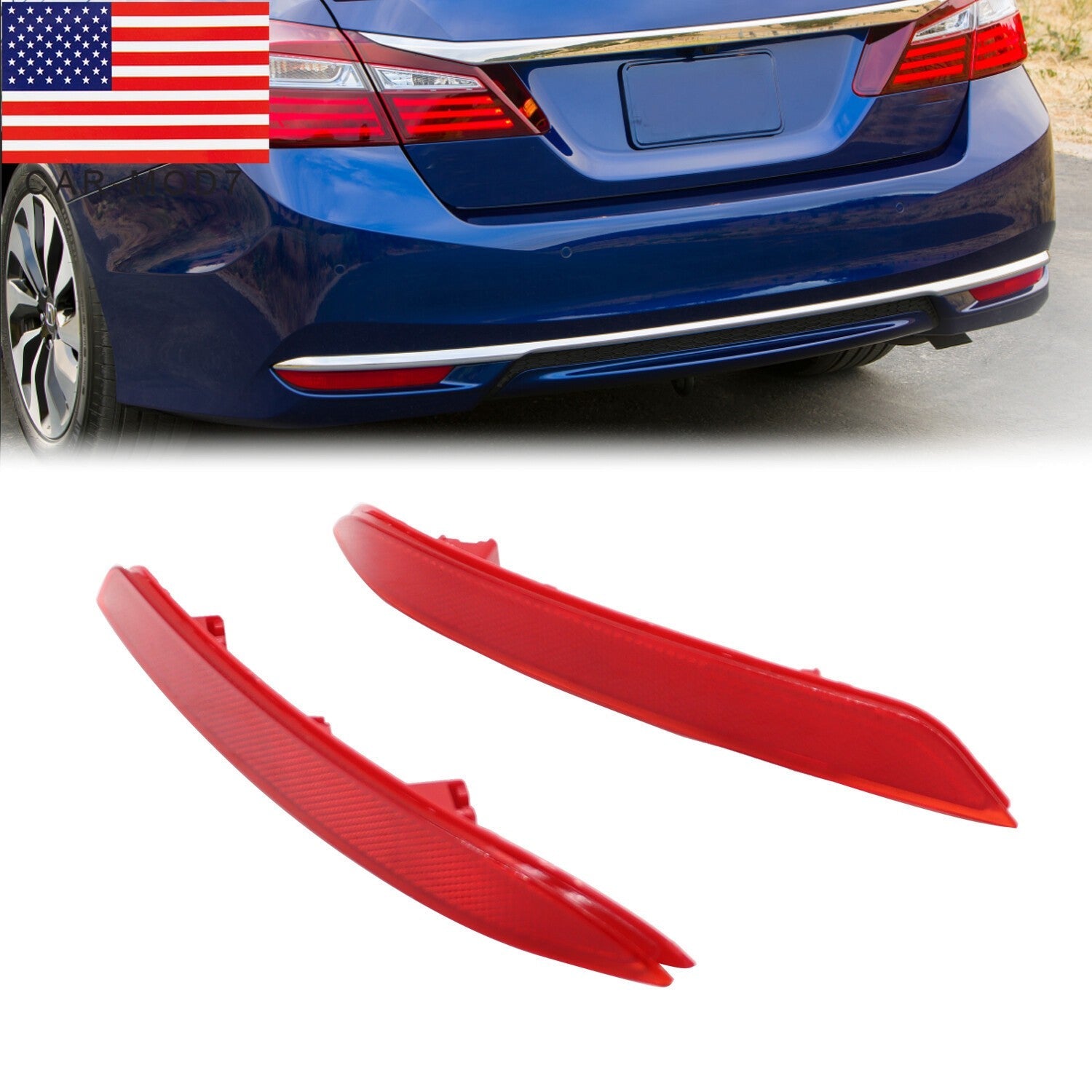 2016-2017 Honda Accord Rear Bumper Reflector Set Left & Right