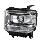 Black LED DRL Projector Headlights for 2014-18 GMC Sierra 1500 2500HD 3500HD