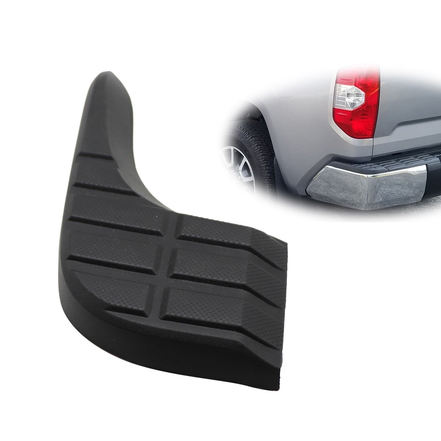 Black Left Rear Bumper Step Pad for Toyota Tundra 2014-2021 Driver Side