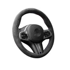 Black Alcantara Suede Steering Wheel Cover Hand-Stitched for BMW G20 G80 M340i