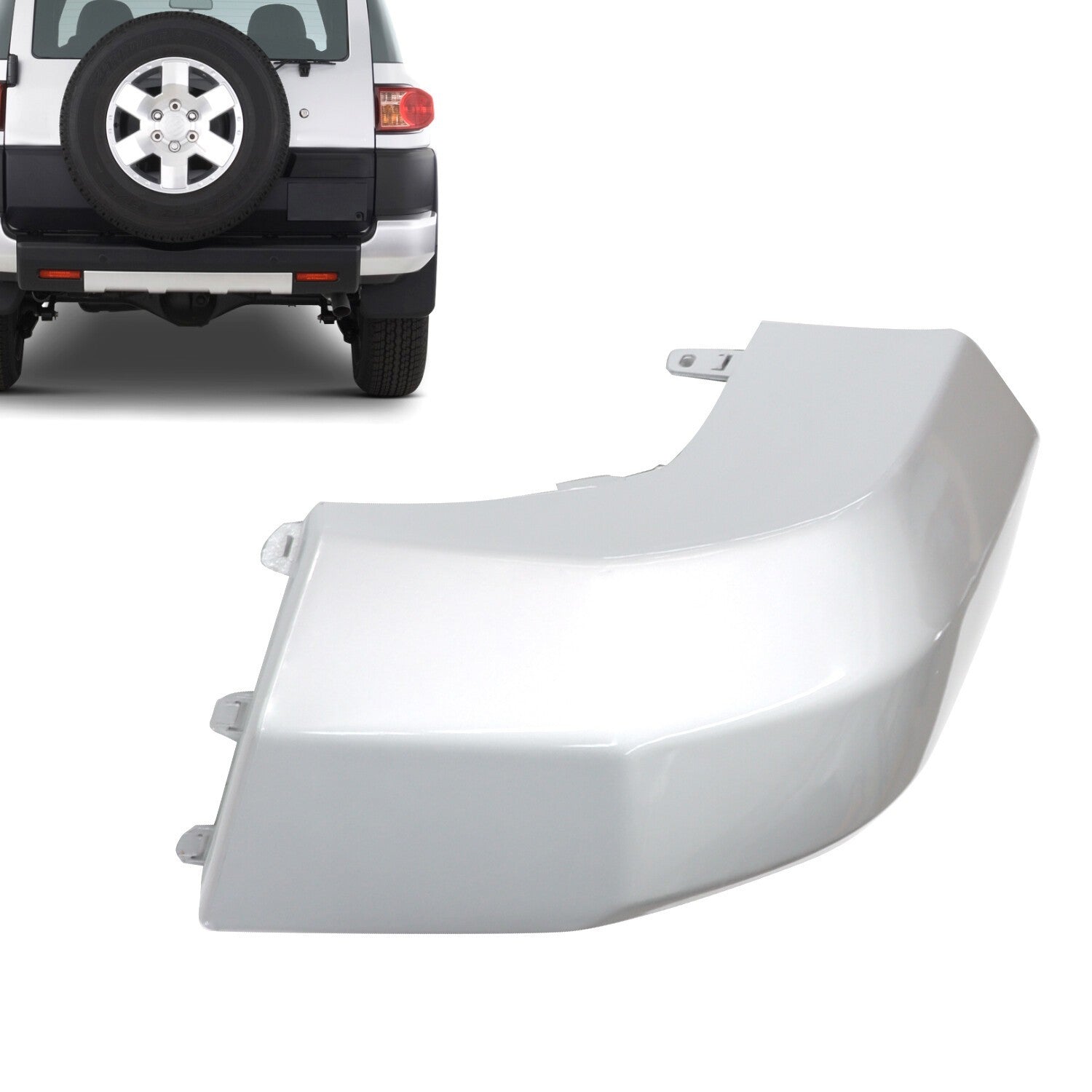 Toyota FJ Cruiser 07-14 Rear Right Silver Bumper End Cap TO1105121