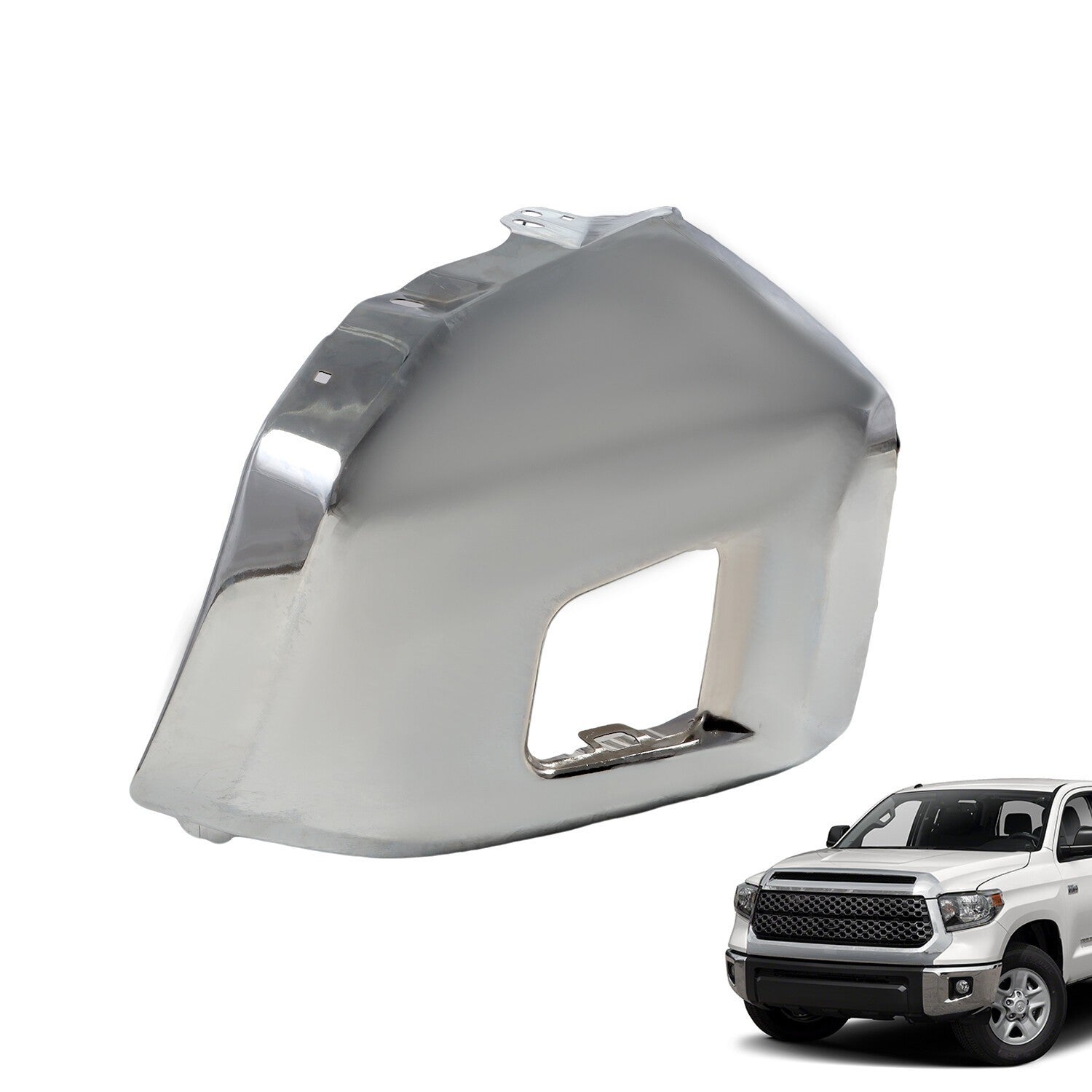 2014-2021 Toyota Tundra Front Left Chrome Steel Bumper End 521130C040