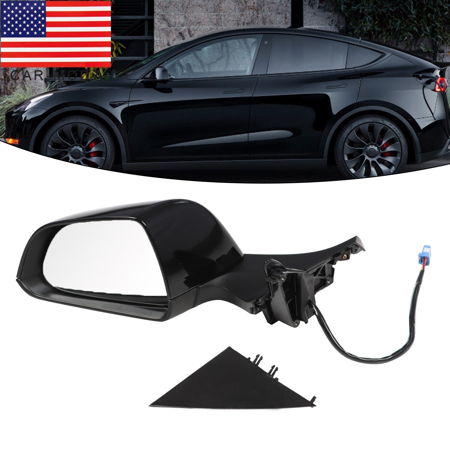Tesla Model 3 Left Driver Side Mirror 2017-2023 Power Fold Memory Recall