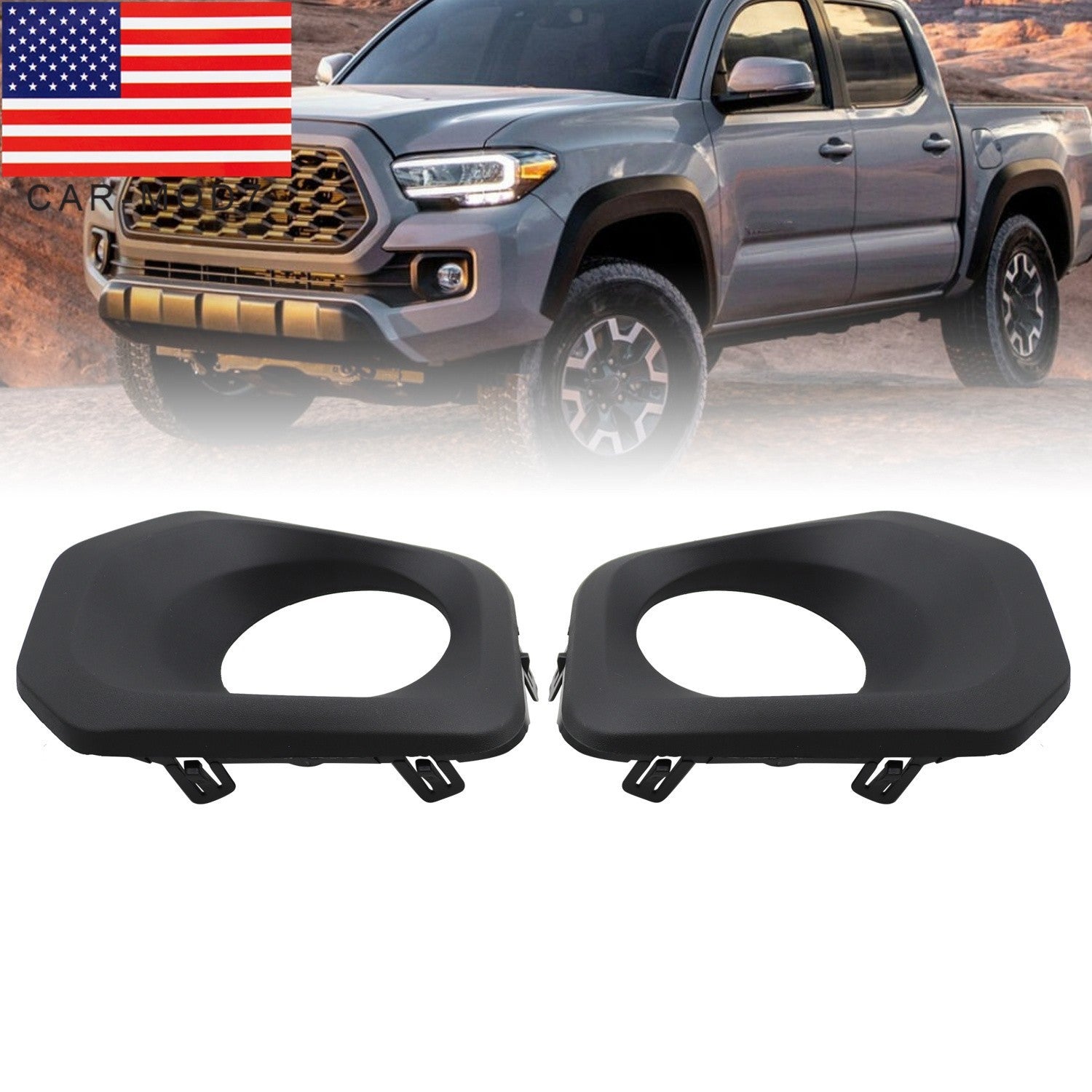 Toyota Tacoma 2016-2022 Bumper Fog Light Cover Bezel Left & Right Side Pair