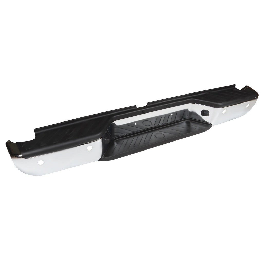 Chrome Rear Step Bumper Assembly for 2013-2021 Nissan Frontier w/ Sensor & Pad