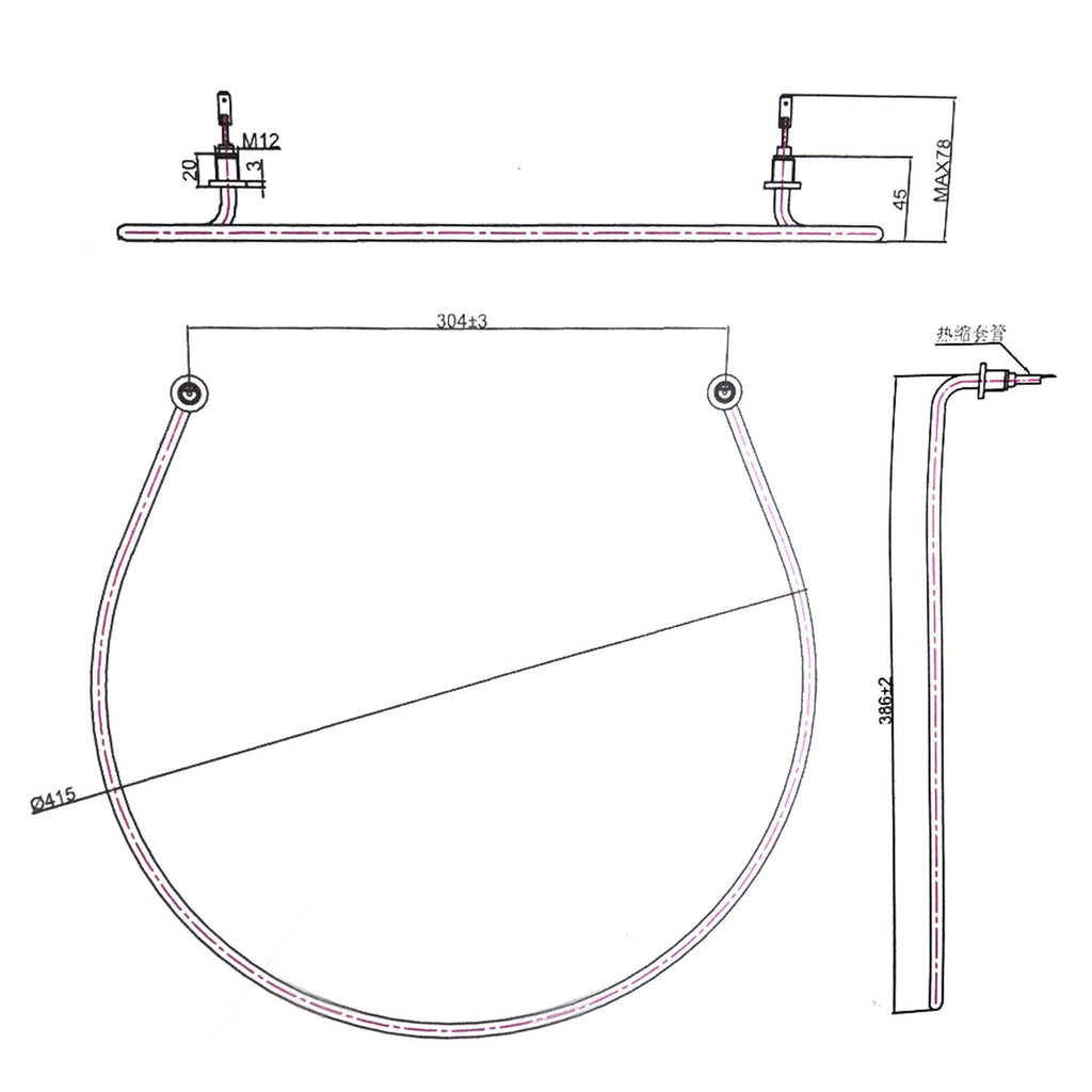 Whirlpool Dishwasher Heating Element W10518394 AP5690151 PS8260087 Replacement