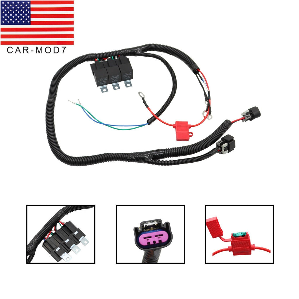 Dual Electric Fan Wire Harness Upgrade for 99-06 Silverado Sierra Denali Tahoe