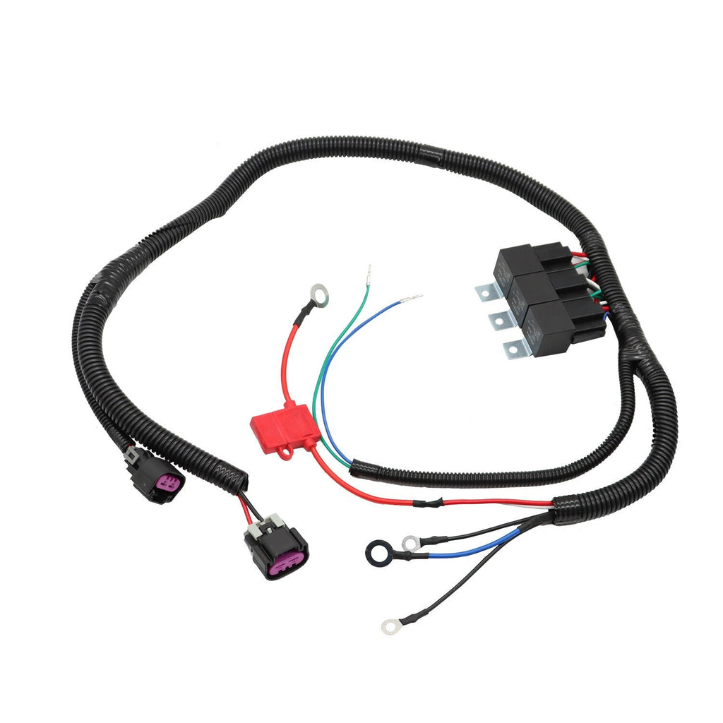 Dual Electric Fan Wire Harness Upgrade for 99-06 Silverado Sierra Denali Tahoe