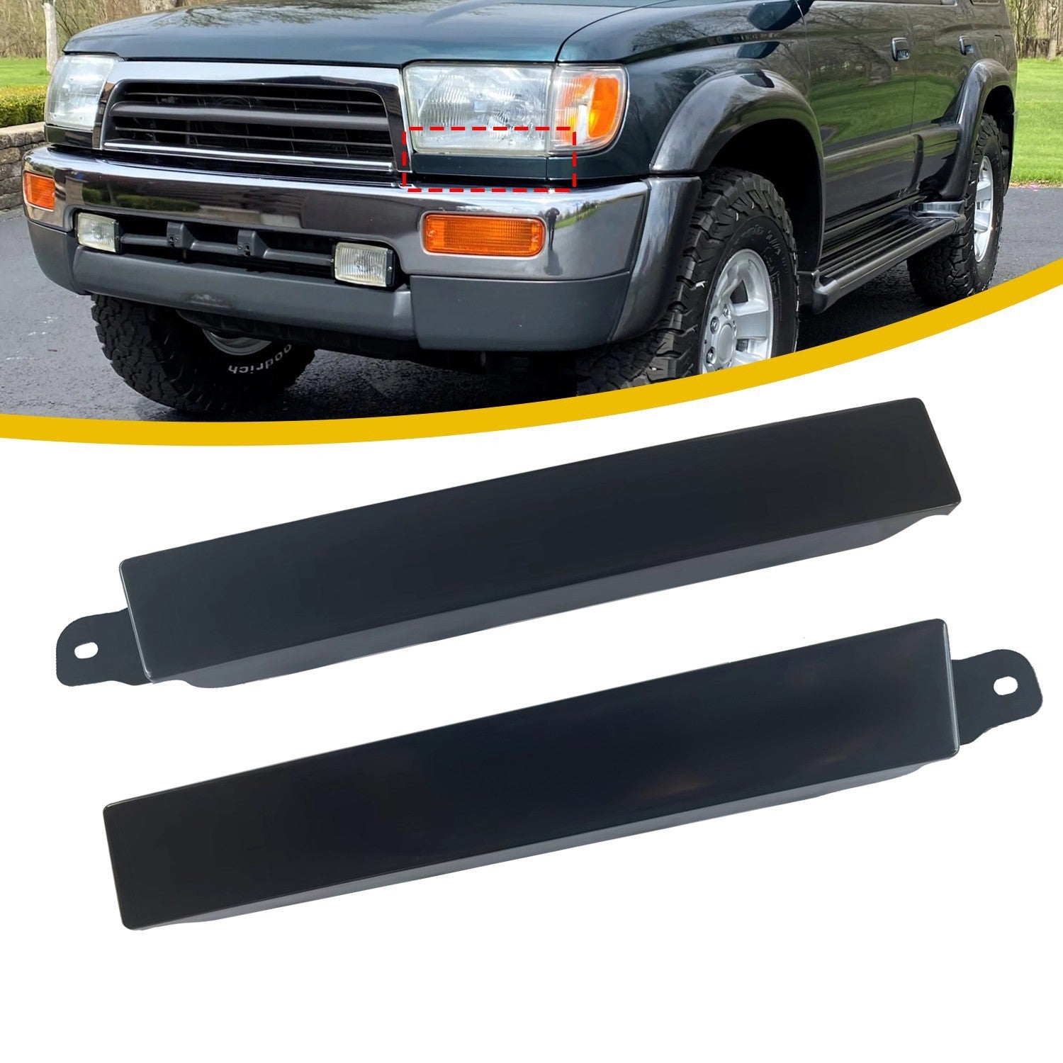 1996-2002 Toyota 4Runner Front Bumper Grille Headlight Filler Trim Panel