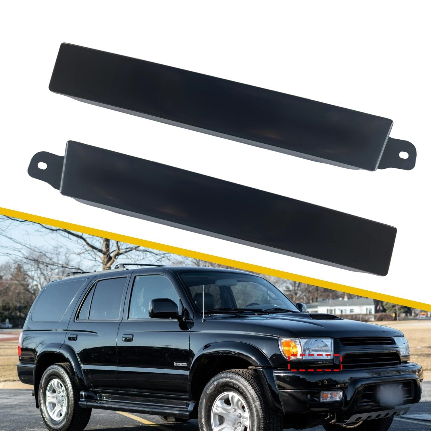 1996-2002 Toyota 4Runner Front Bumper Grille Headlight Filler Trim Panel