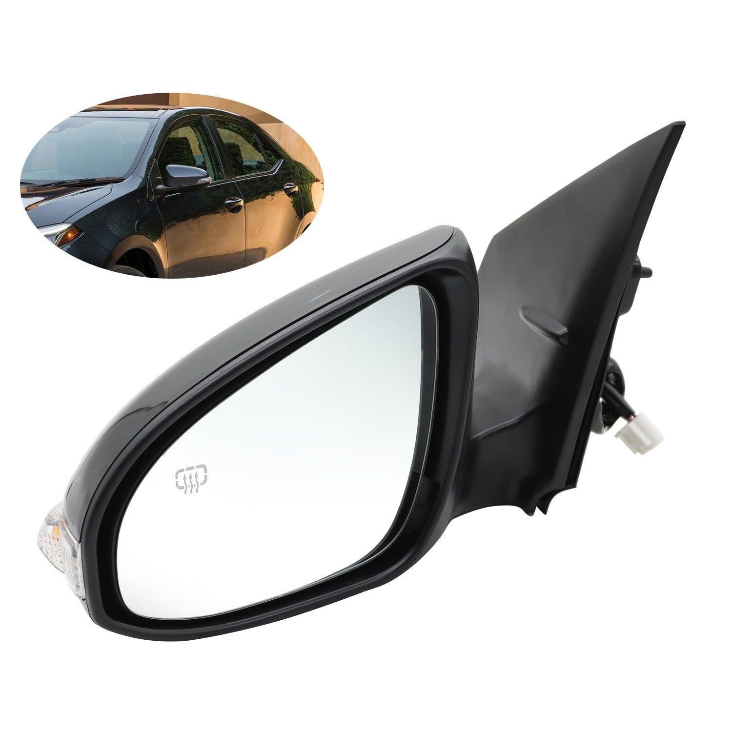 Driver Side Heated Power Door Mirror for Toyota Corolla 2014-2019 Manual Fold