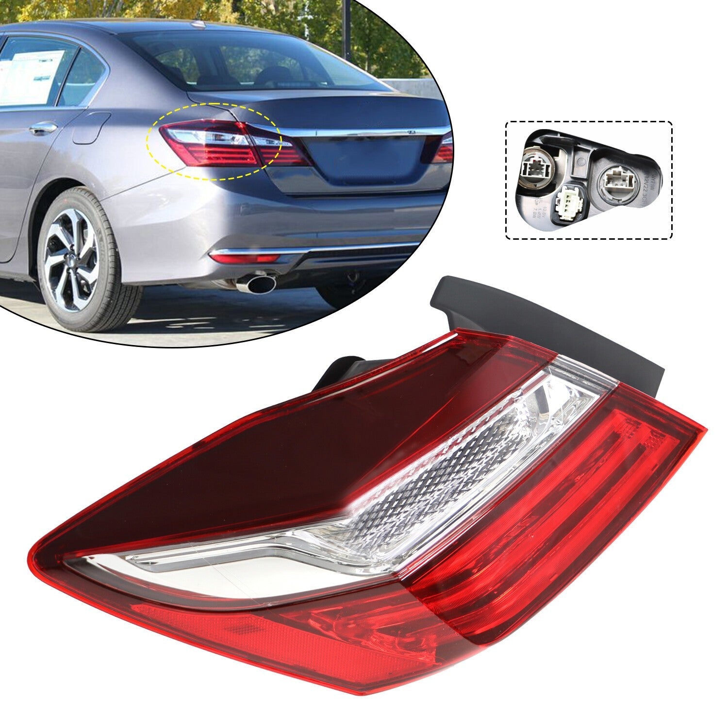 Left Driver Side Outer Tail Light for 2016-2017 Honda Accord Sedan