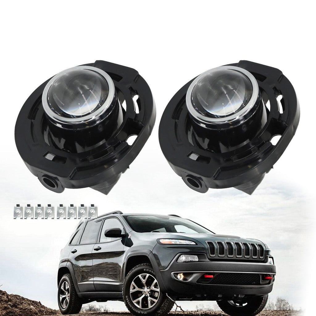 Fit for 2014-2021 Jeep Grand Cherokee Front Fog Lights Left & Right Clear Lens