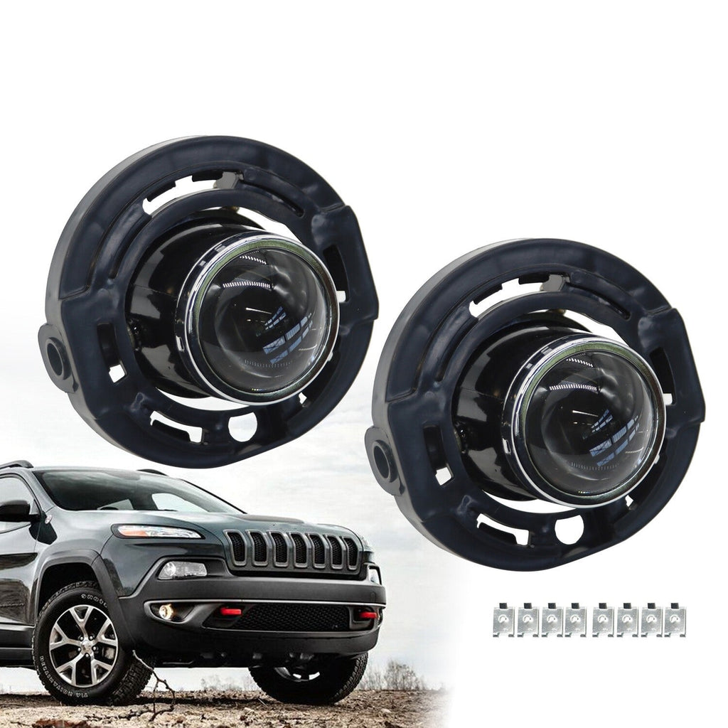 Fit for 2014-2021 Jeep Grand Cherokee Front Fog Lights Left & Right Clear Lens