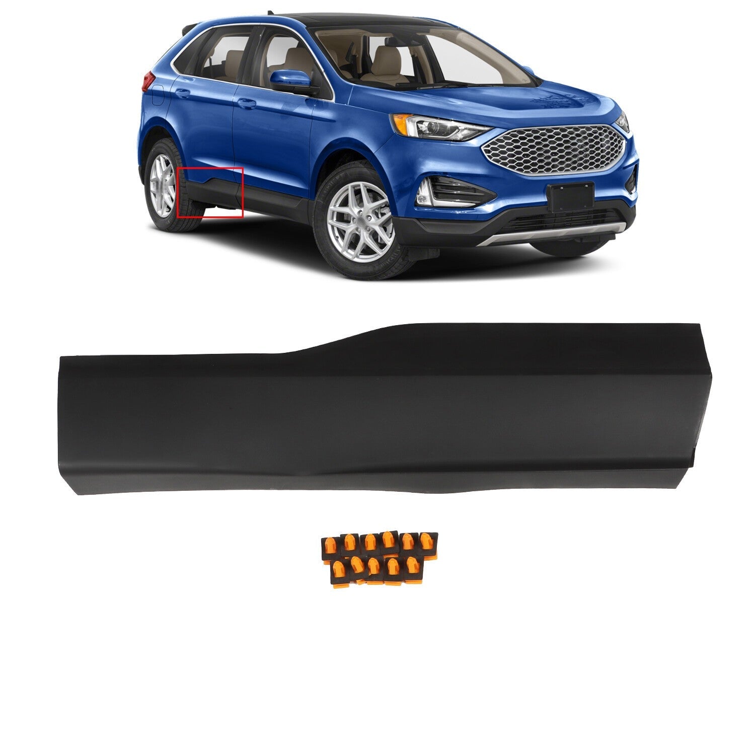 Door Moldings Trim Rear Right Side for Ford Edge 2015-2023