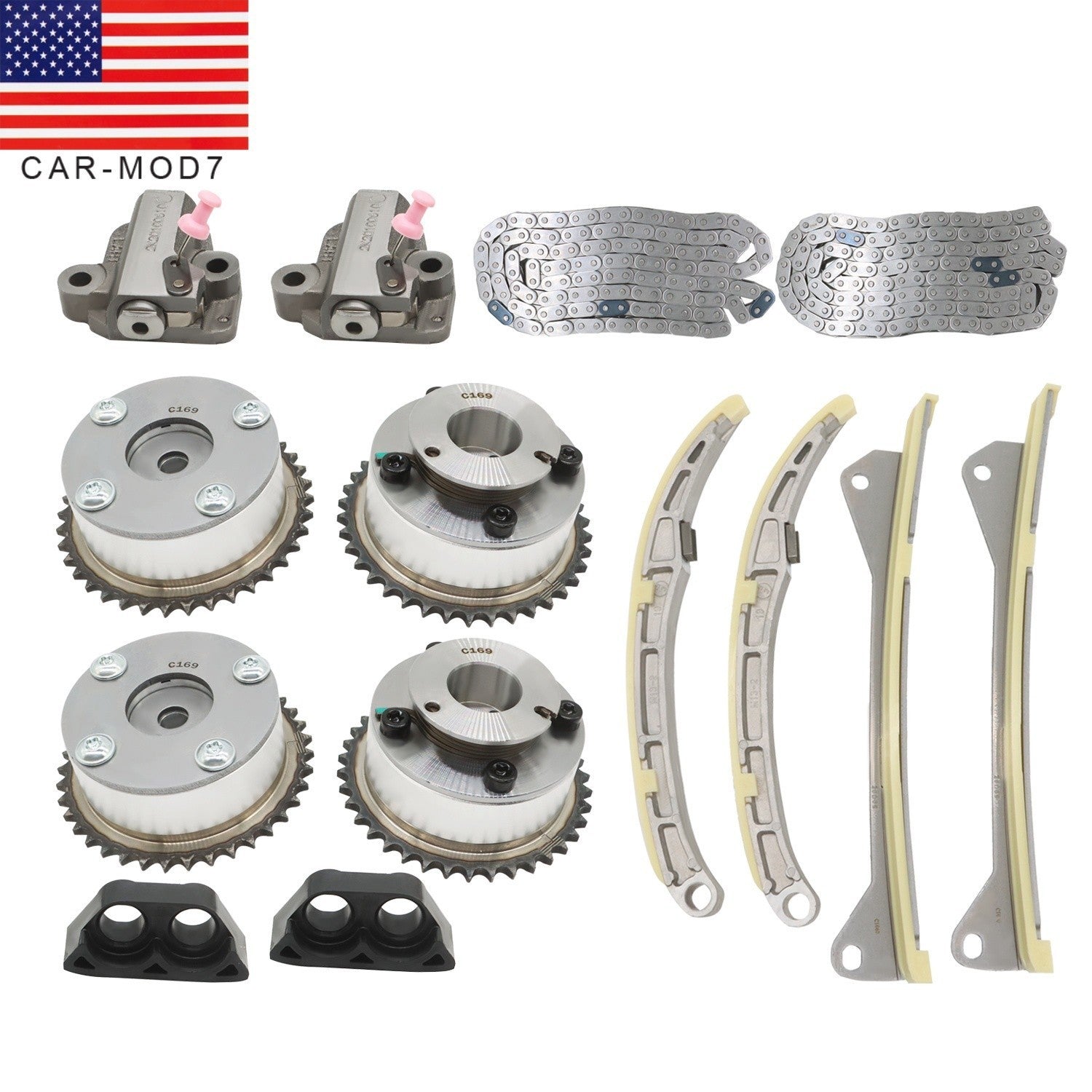 Engine Timing Chain Kit for Hyundai Kia 3.3L 3.8L Santa Fe Sorento Azera Genesis