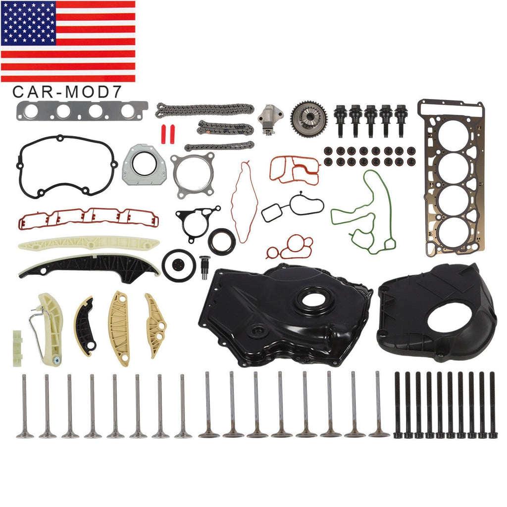 Engine Timing Chain & Cover Kit Audi VW 1.8L 2.0L TFSI Jetta A4 2008-2016