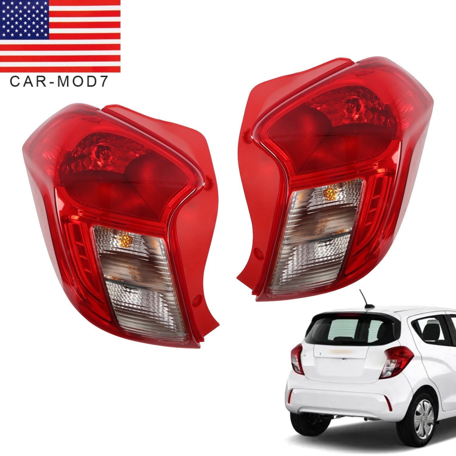 Chevy Spark 2016-2022 Rear Stop Tail Light Lamp Halogen Driver & Passenger Set