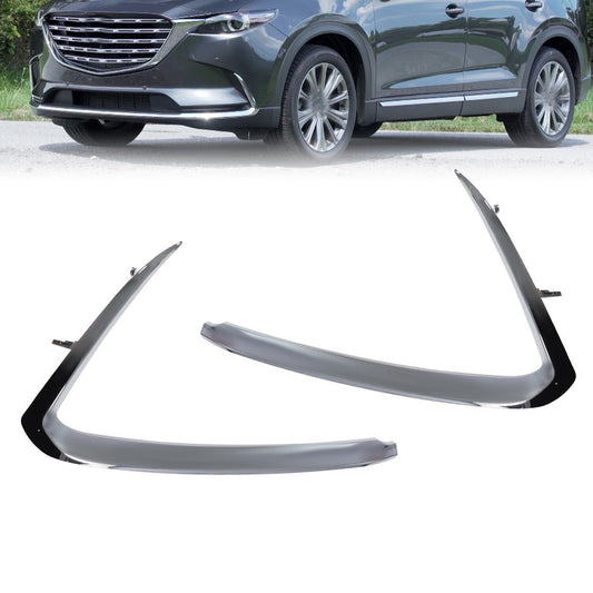 Chrome Bumper Trim Set Front Driver & Passenger Side for 2016-2022 Mazda CX-9