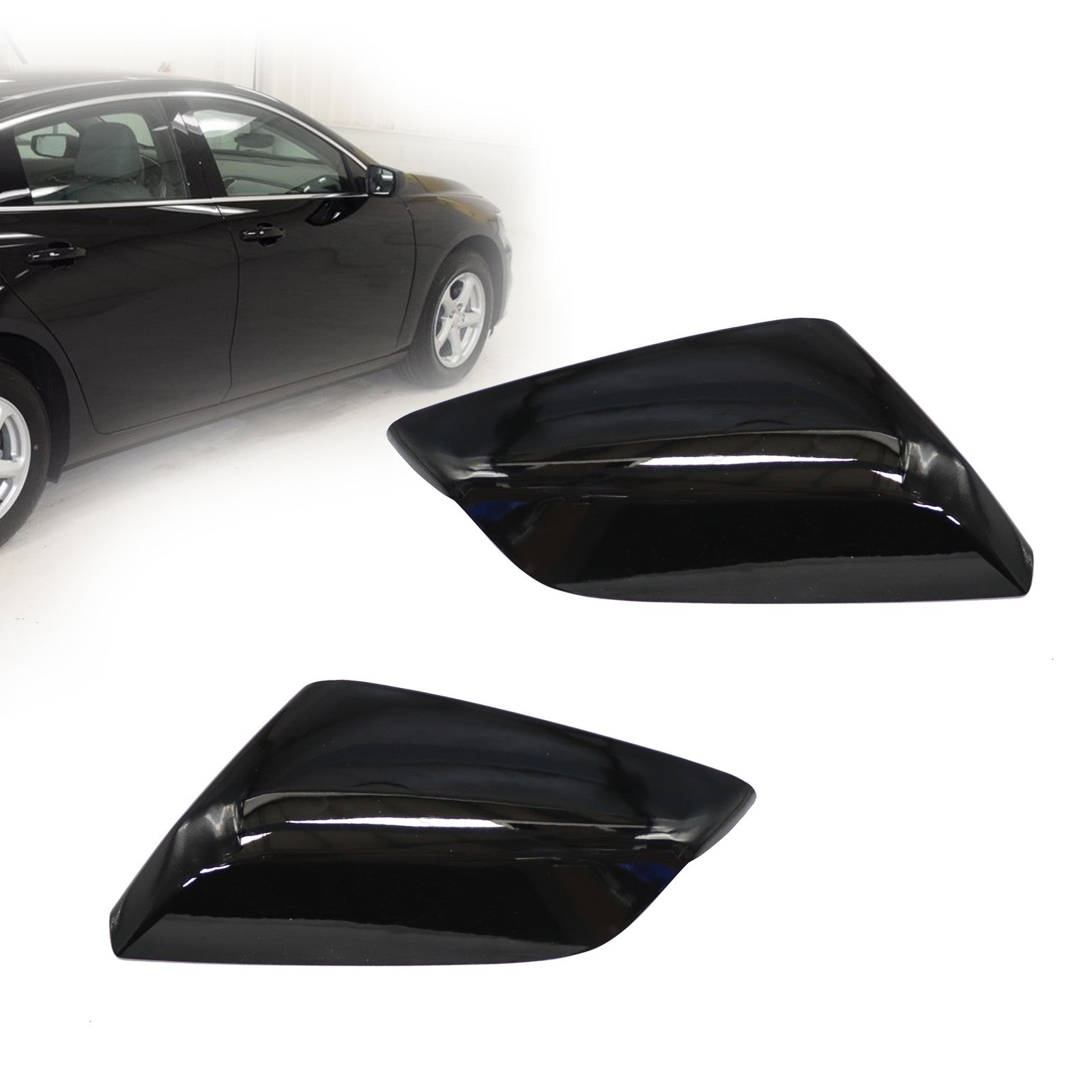 Glossy Mirror Cover Caps for 2016-2020 Chevrolet Malibu Driver & Passenger Side