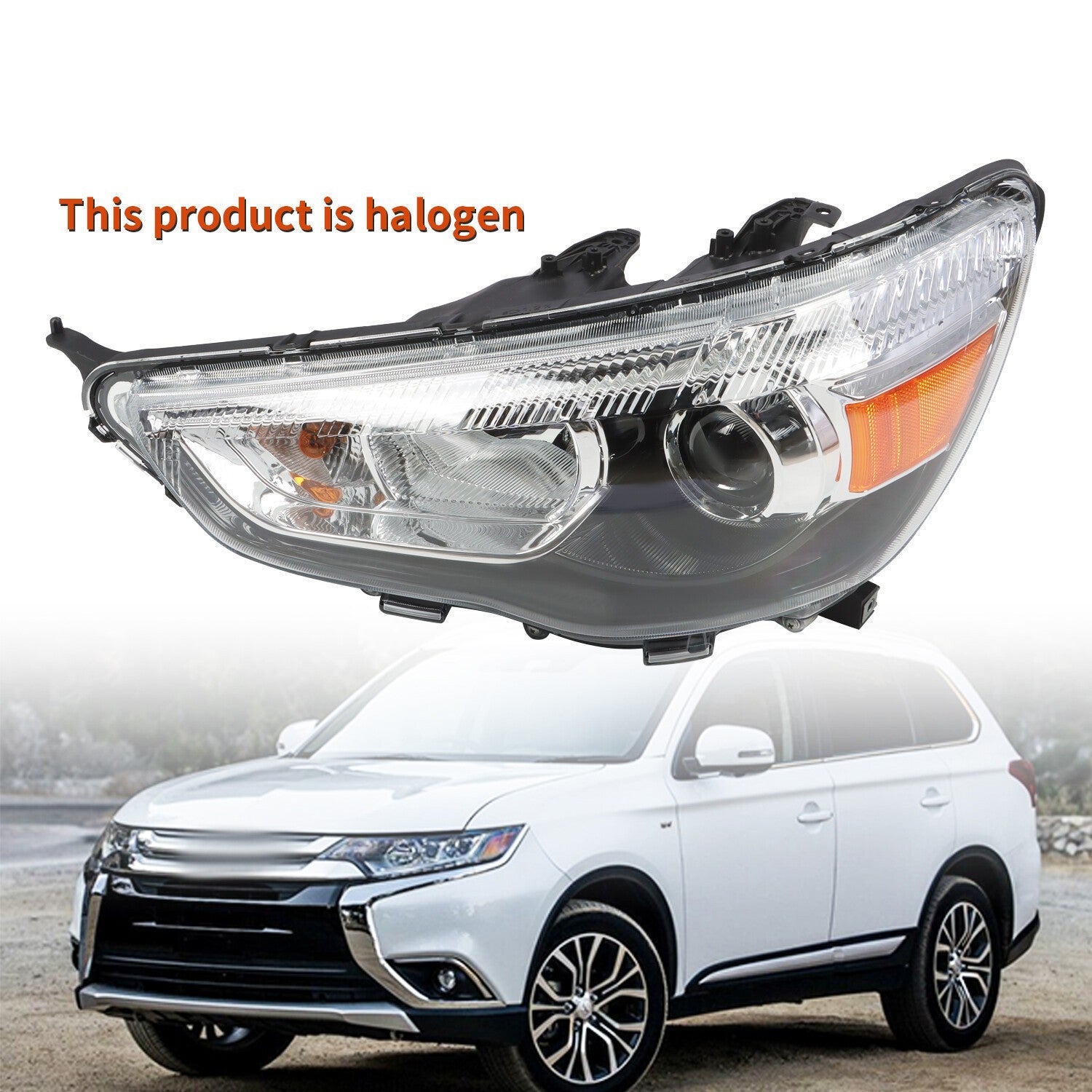 Left Side Driver Headlight Clear Lens for 2011-2019 Mitsubishi Outlander Sport