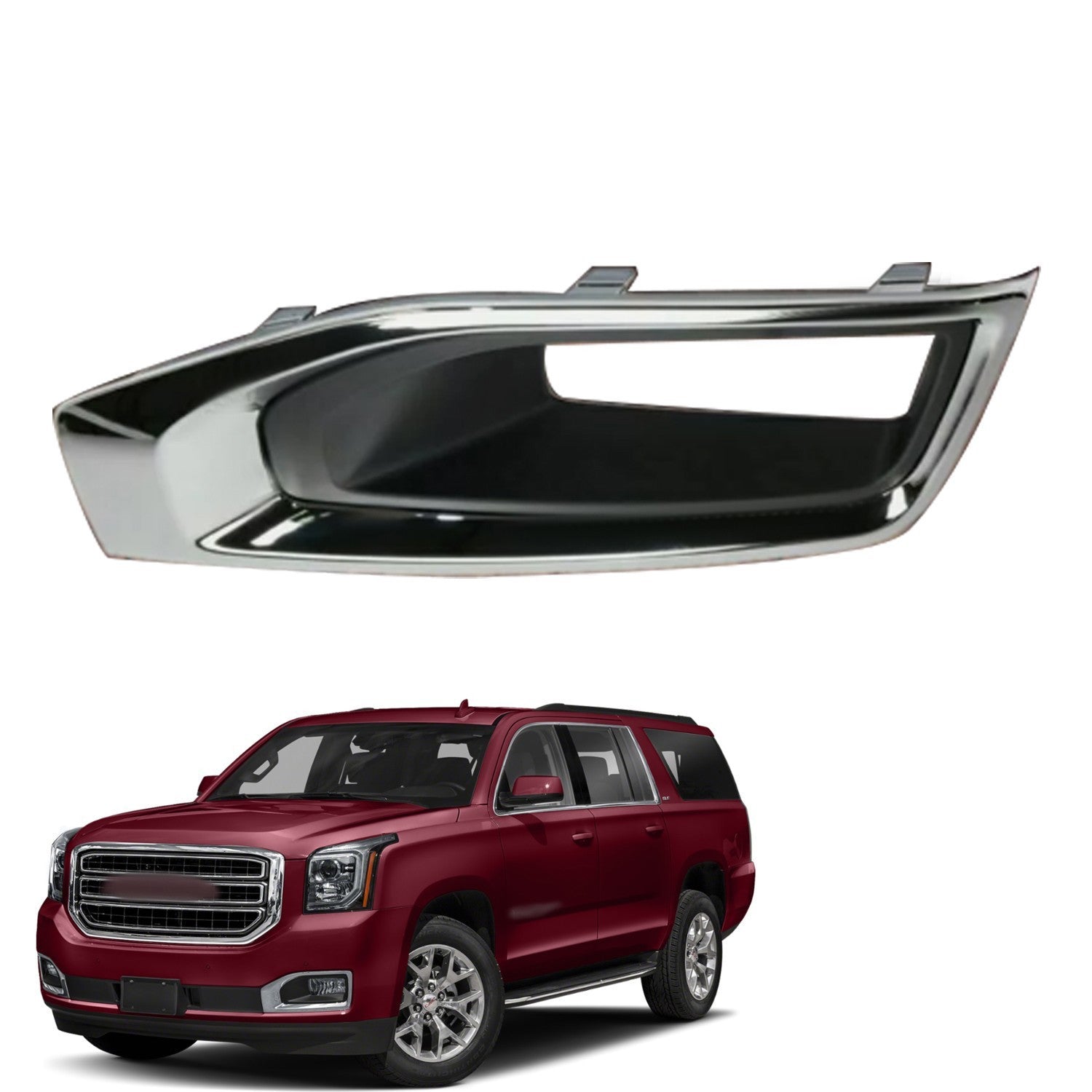 Driver Side Fog Light Chrome Trim Cover for GMC Yukon XL 2015-2020