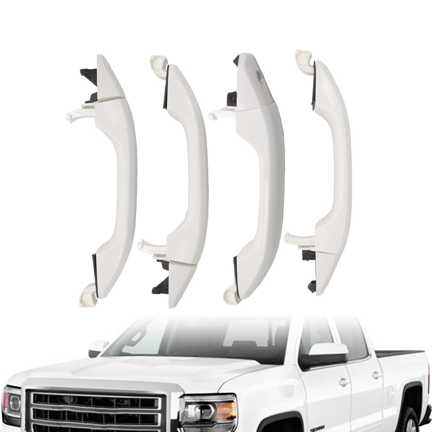 2014-2018 Silverado Sierra Olympic White Door Handles Set of 4 22929464