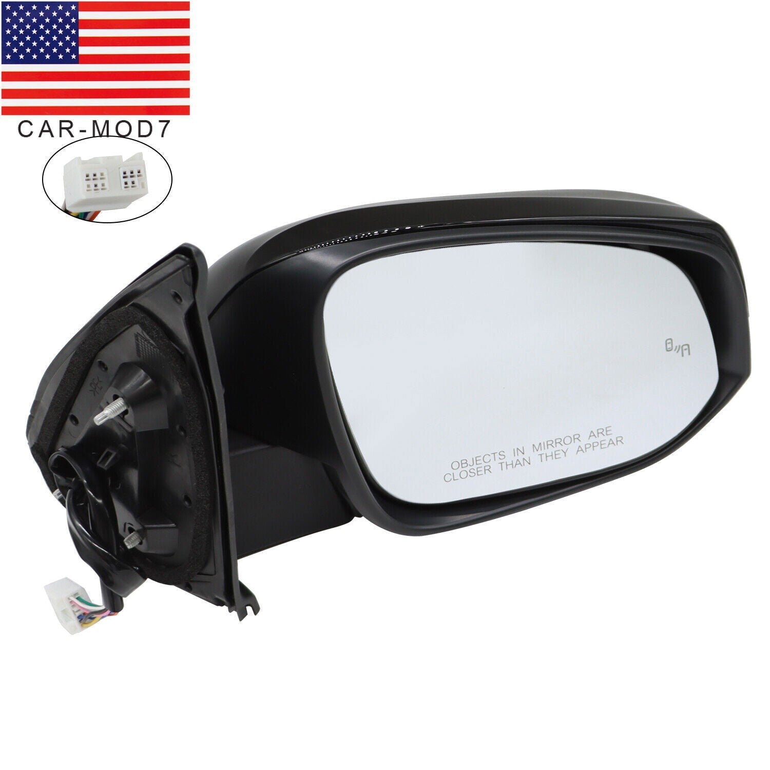 Power Heated Blind Spot Turn Signal Mirror RH Black for Toyota Tacoma New