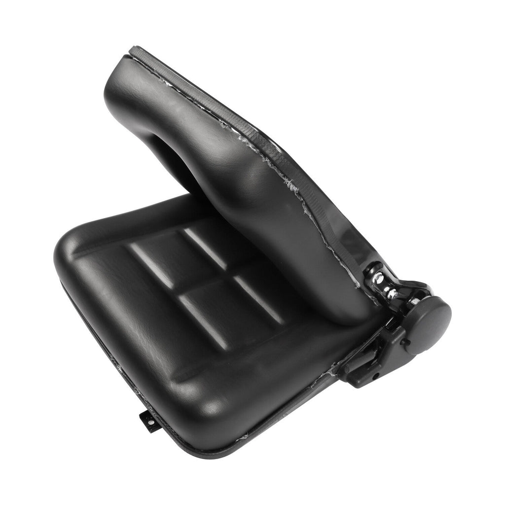 Universal Fold Down Tractor Forklift Seat with Micro Switch and Slide - Black