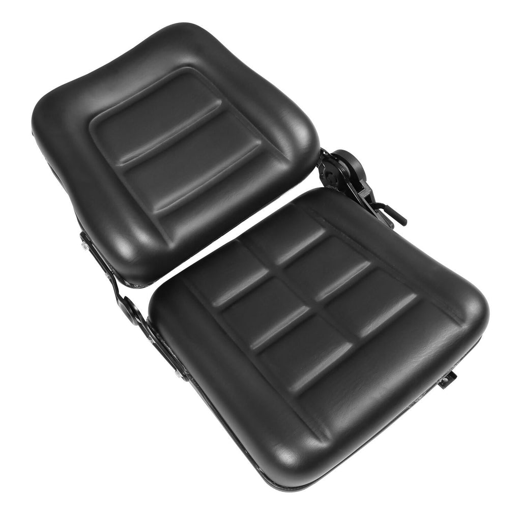 Universal Fold Down Tractor Forklift Seat with Micro Switch and Slide - Black
