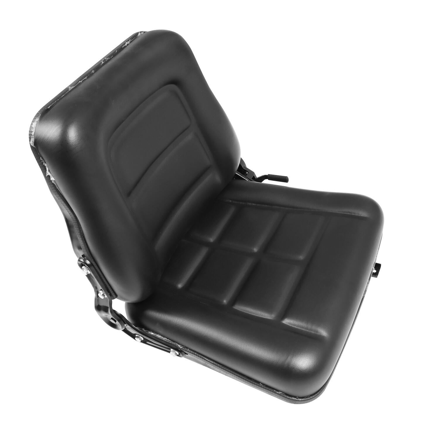 Universal Fold Down Tractor Forklift Seat with Micro Switch and Slide - Black