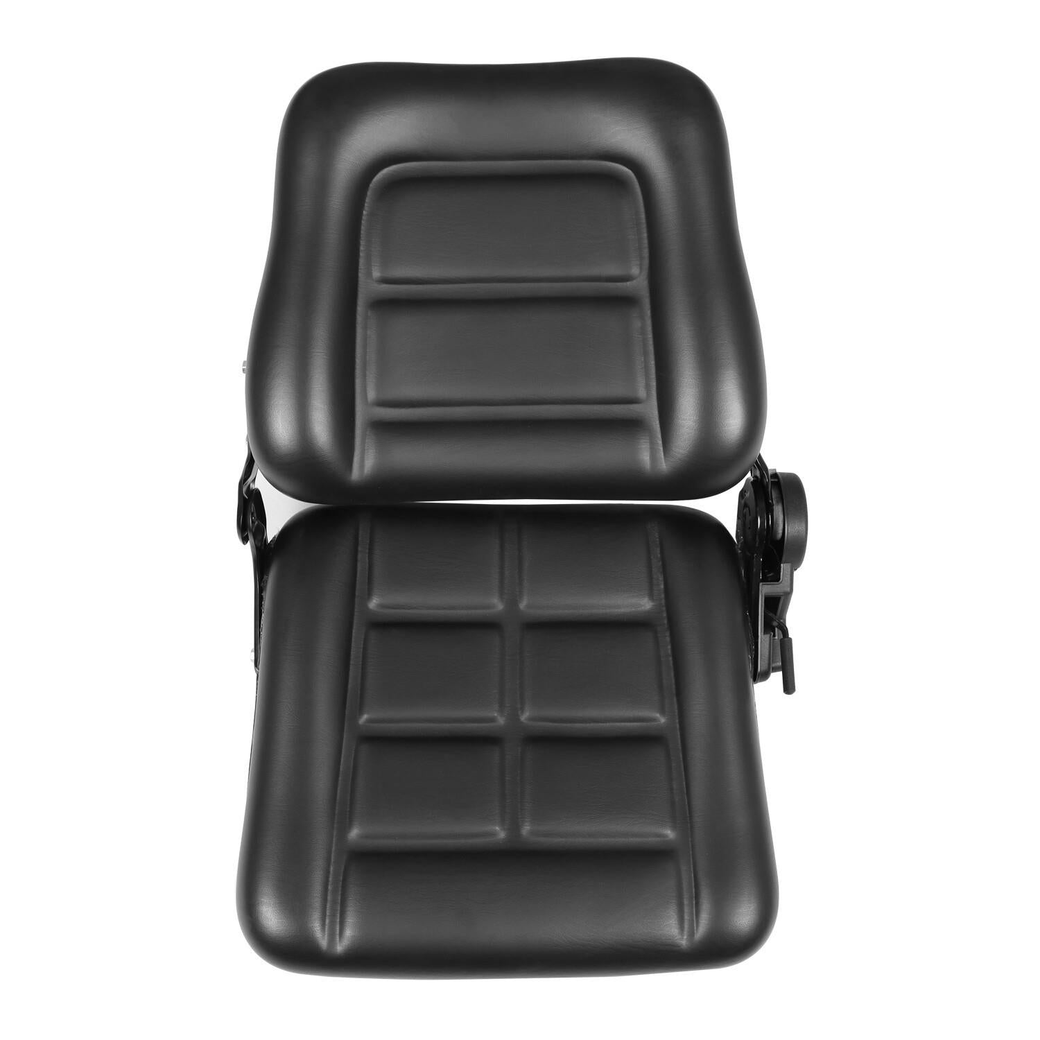 Universal Fold Down Tractor Forklift Seat with Micro Switch and Slide - Black