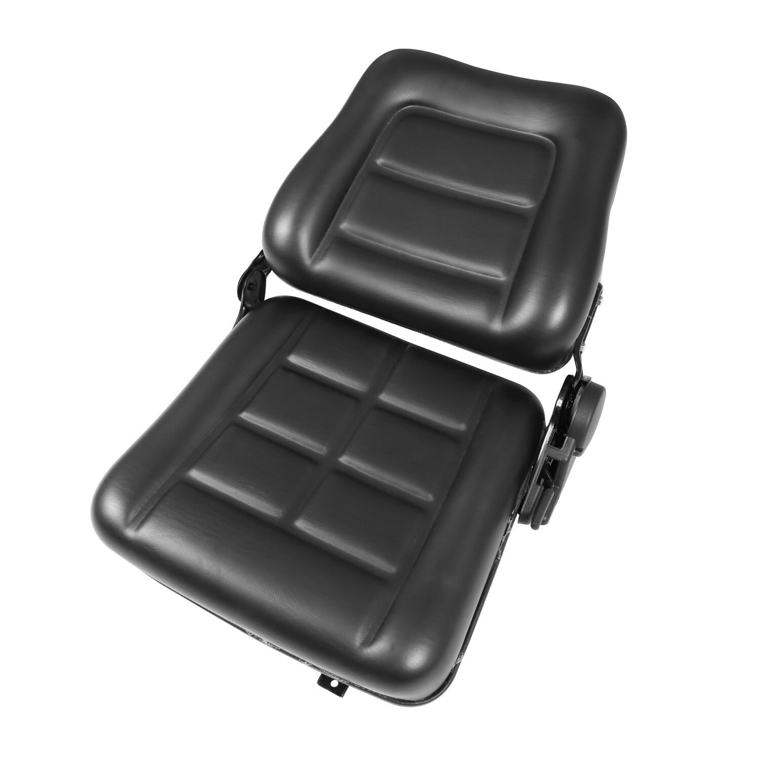 Universal Fold Down Tractor Forklift Seat with Micro Switch and Slide - Black