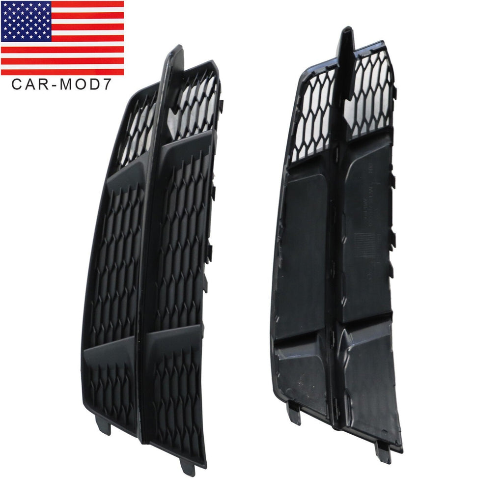 AUDI S6 A6 S-Line 2016-2018 Black Front Fog Light Cover Honeycomb Grille