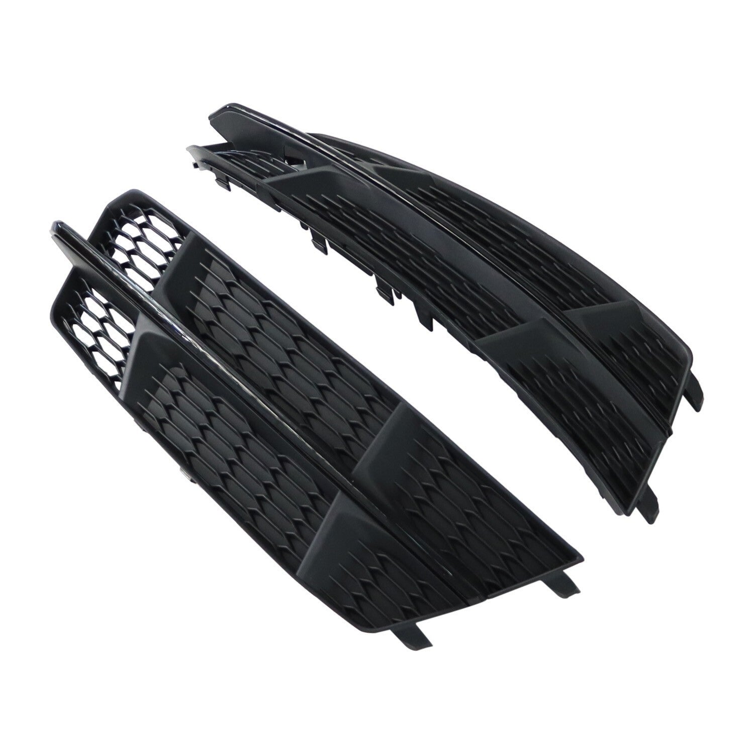 AUDI S6 A6 S-Line 2016-2018 Black Front Fog Light Cover Honeycomb Grille